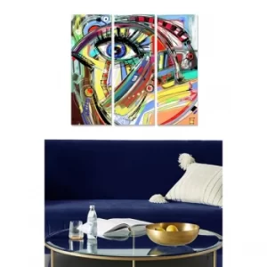 Image of MDF265900361 Multicolor Decorative MDF Painting (3 Pieces)
