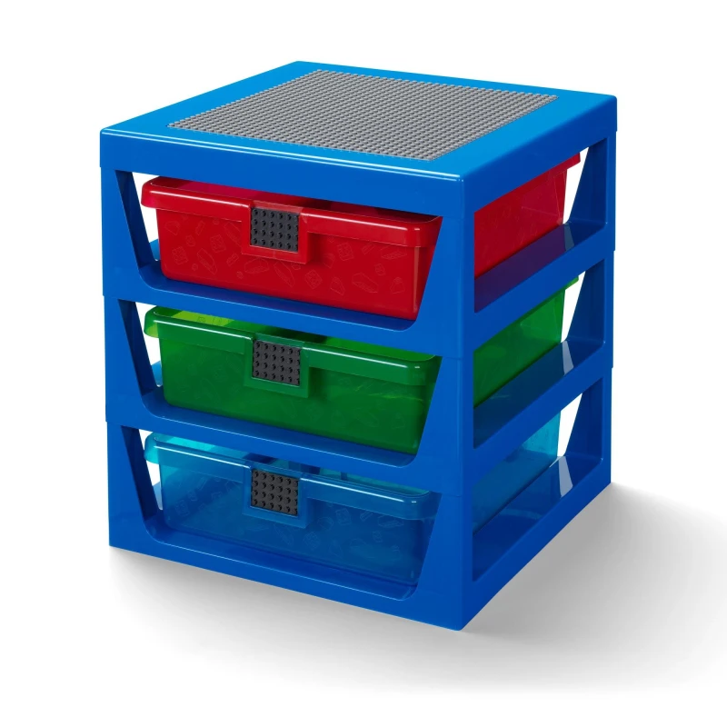 Image of LEGO 3 Drawer Storage Rack Multi unisex One Size