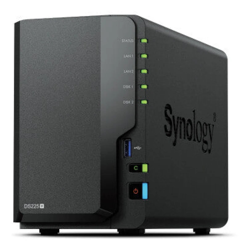 Image of Synology DS225+ 2GB RAM 2 Bay SATA Desktop NAS Expansion Enclosure DS225+ Black