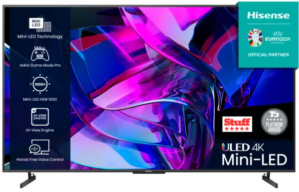Image of Hisense 85" U7KQTUK Smart 4K Ultra HD Mini LED TV