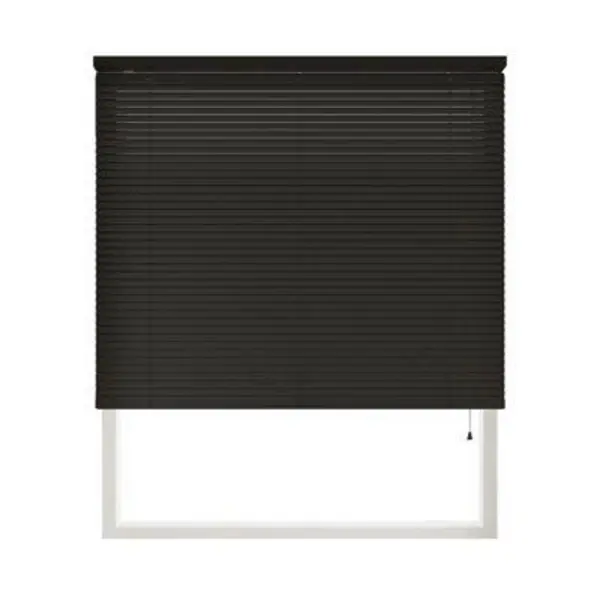 Image of New Edge Blinds 152cm Drop, 25mm Slat PVC Venetian Blind Black