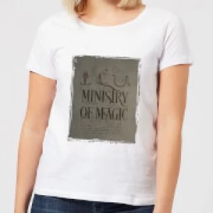 Image of Harry Potter Ministry Of Magic Womens T-Shirt - White - 3XL