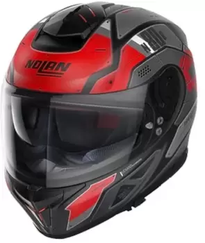 Image of Nolan N80-8 Starscream N-Com Helmet, black-red, Size L, black-red, Size L