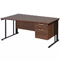 Image of Dams International Wave Desk MCM16WLP2KW 1,600 x 725 x 800 - 990 mm