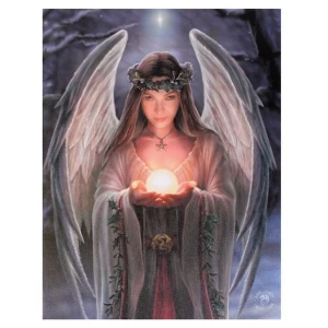 Image of Small Yule Angel Canvas Picture by Anne Stokes