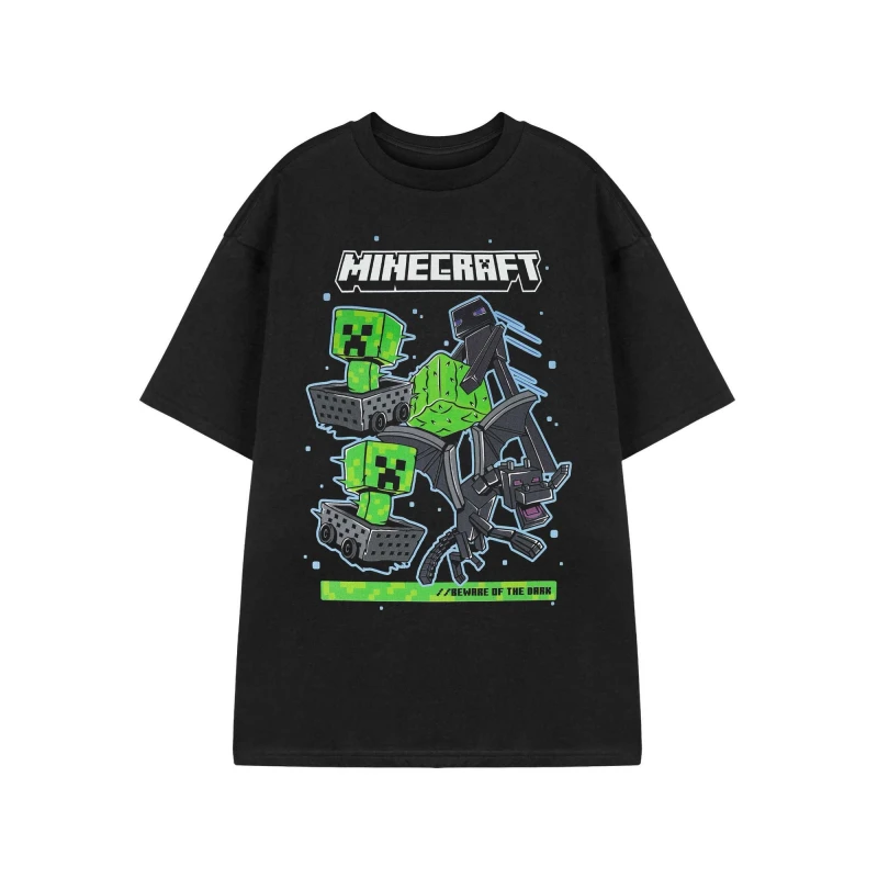 Image of Minecraft Minecraft Men Short Sleeved T-Shirt in Black Size: Medium Black M Male 5063203930104