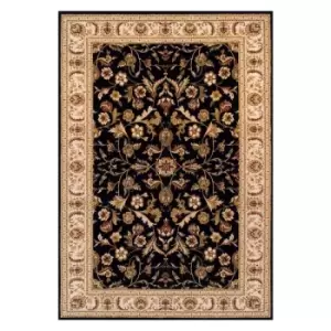 Image of Oriental Weavers Royal Classic Rug Black Gold Floral 636B 160X235cm