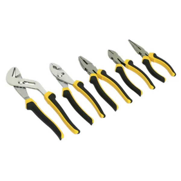 Image of Genuine SEALEY S0646 Comfort Grip Pliers Set 5pc