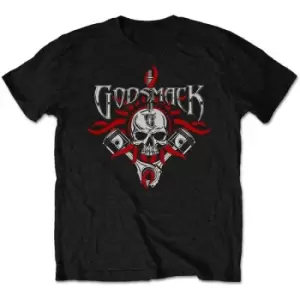 Image of Godsmack - Chrome Pistons Unisex XX-Large T-Shirt - Black