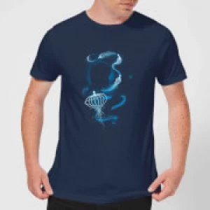 Image of Fantastic Beasts Newt Silhouette Mens T-Shirt - Navy - M
