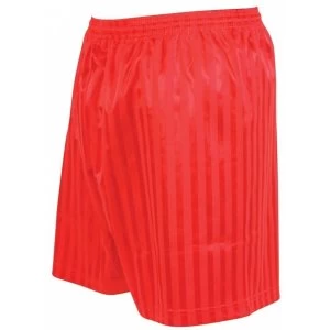 Image of Precision Striped Continental Football Shorts 30-32" Red