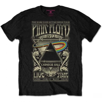 Image of Pink Floyd - Carnegie Hall Poster Unisex X-Large T-Shirt - Black