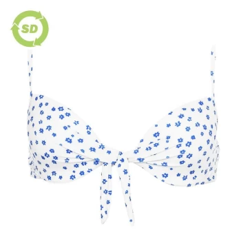 Image of SoulCal Tie Bikini Top - White Dtsy Flwr