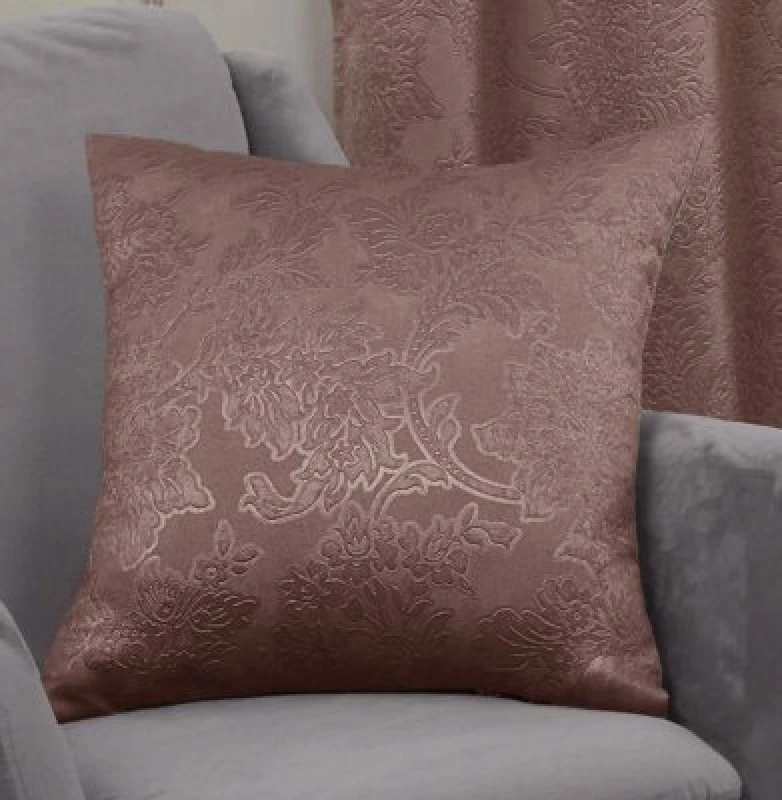 Image of Royal Damask Cushion Cover In Pink