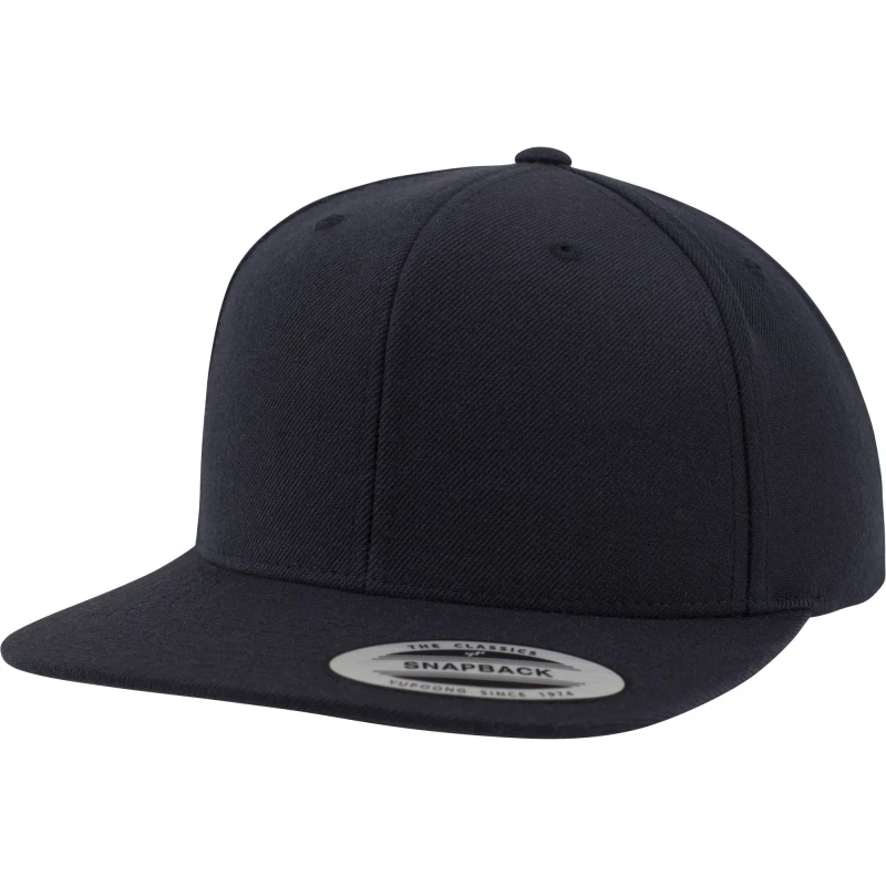 Image of Yupoong Mens The Classic Premium Snapback Cap in Mid Navy Mid Navy Male One Size
