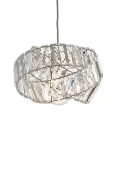 Image of Durford 31cm Polished Chrome Clear Acrylic Jewel Rings Easy Fit