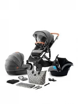 Image of Kinderkraft Stroller Prime 2020 3 In 1 Travel System & Accessories - Grey
