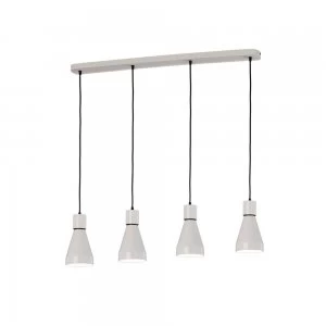 Image of Linear Ceiling Pendant 4L 4 x E27 Max 40W, White, Black