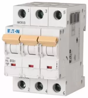 Image of Eaton xPole 13A MCB Mini Circuit Breaker3P Curve C, Breaking Capacity 10 kA
