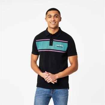 Image of Jack Wills Wensum Cut and Sew Polo - Black