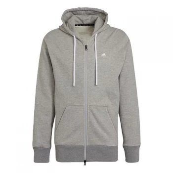 Image of adidas Sportswear Comfy & Chill Full Zip Hoodie Me - Medium Grey Heather