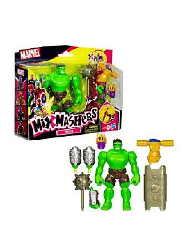 Image of AVENGERS MixMashers Marvel Hulk Custom Deluxe Mix-And-Match Action Figure & Accessories Green