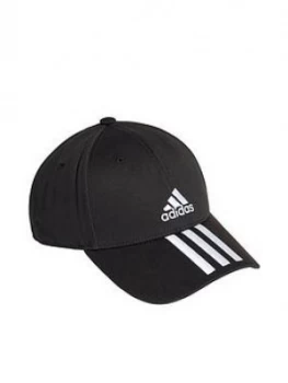 Image of Adidas 3 Stripe Cap - Black, Women