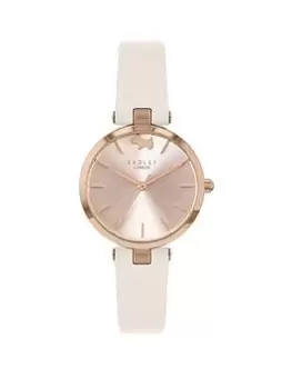 Image of Radley Ladies Rose Gold Plated Chalk T-Bar Strap Watch