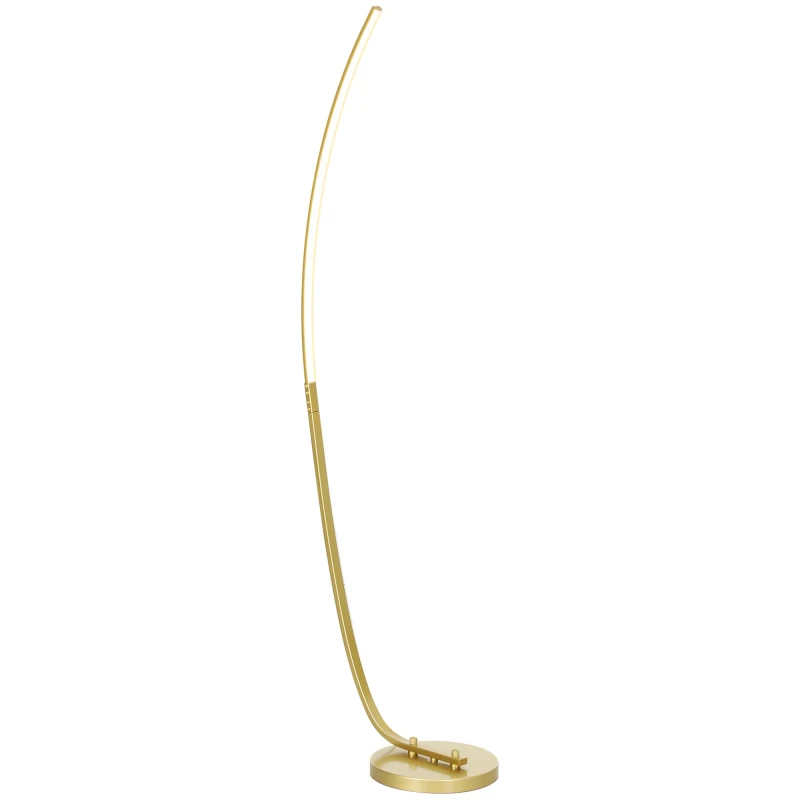 Image of HOMCOM Floor Lamp with LED Strip - Standing Lamp for Living Room - Gold Tone TJ Hughes 5063603080317