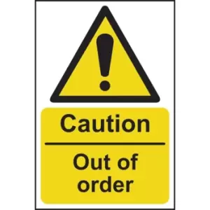 Image of Caution Out Of Order Sign - RPVC (200 x 300mm)