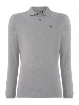 Image of Mens Barbour 1894 Pheasant Logo Polo Shirt Grey