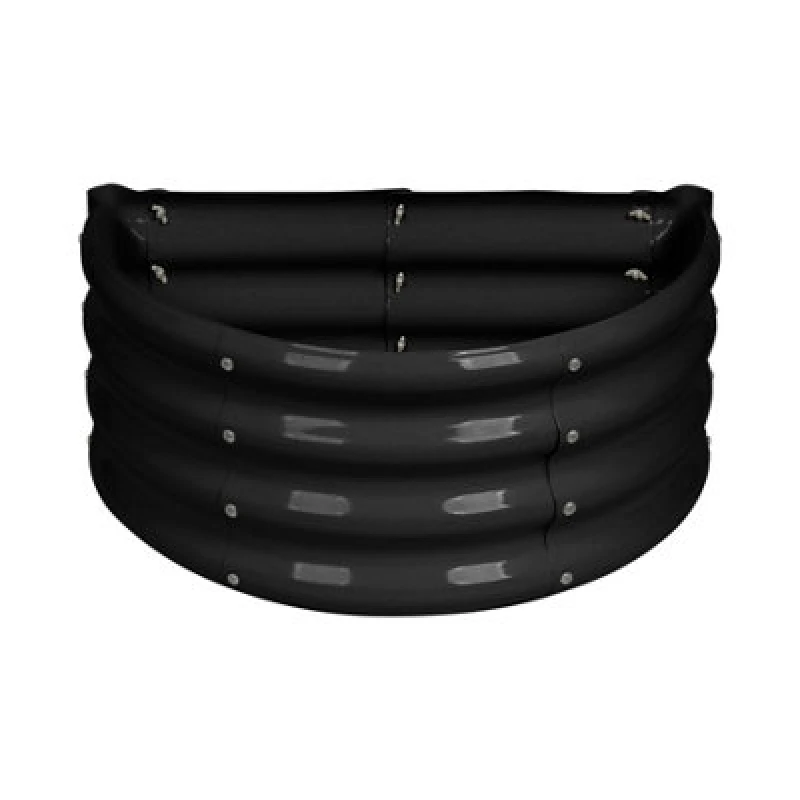 Image of Harbour Housewares Semicircular Galvanised Steel Raised Garden Bed - 60Cm X 30Cm - Anthracite