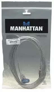 Image of Manhattan Hi-Speed USB Extension Cable (3m) A Male / A Female (Silver)