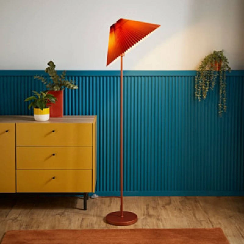 Image of Akira Pleated Shade Floor Lamp