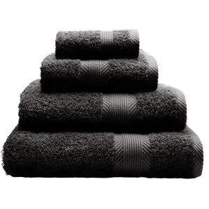 Image of Catherine Lansfield Essentials Cotton Hand Towel - Black