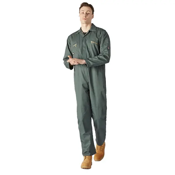 Image of Dickies Mens Redhawk Zipped Boiler Suit Coverall XXL - Chest 47-49' Lincoln Green DIC015-LCNGRN-XXL
