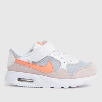 Image of Nike White & Purple Air Max Sc Trainers Toddler