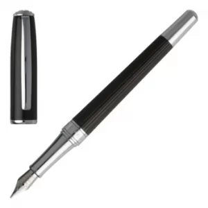 Image of Hugo Boss Pens Base Metal Essential Striped Fountain Pen