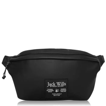 Image of Jack Wills Wrangle Rubberised Cross Body Bag - Black