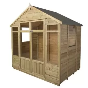 Image of Forest Oakley 7X5 Apex Overlap Summer House With Double Door - Assembly Service Included