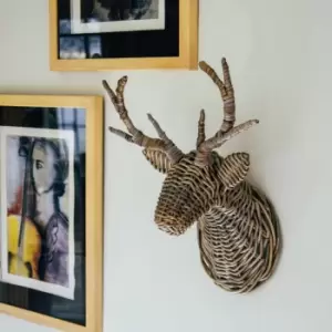 Image of Ivyline Deer Head Wicker 55cm