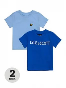 Image of Lyle & Scott Toddler Boys 2 Pack Tee - Blue Size 12 Months