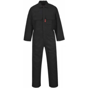 Image of Portwest BIZ1 Black Sz 4XL R Bizweld Flame Retardant Welder Overall Coverall Safety Boiler Suit