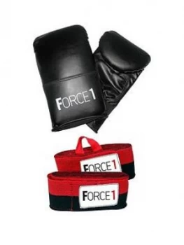 Image of Force 1 Sparring Mitts With Hand Wrap