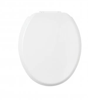 Image of Wickes Thermoset Stainless Steel Hinge Toilet Seat - White