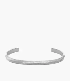 Image of Fossil Men Harlow Linear Texture Stainless Steel Cuff Bracelet