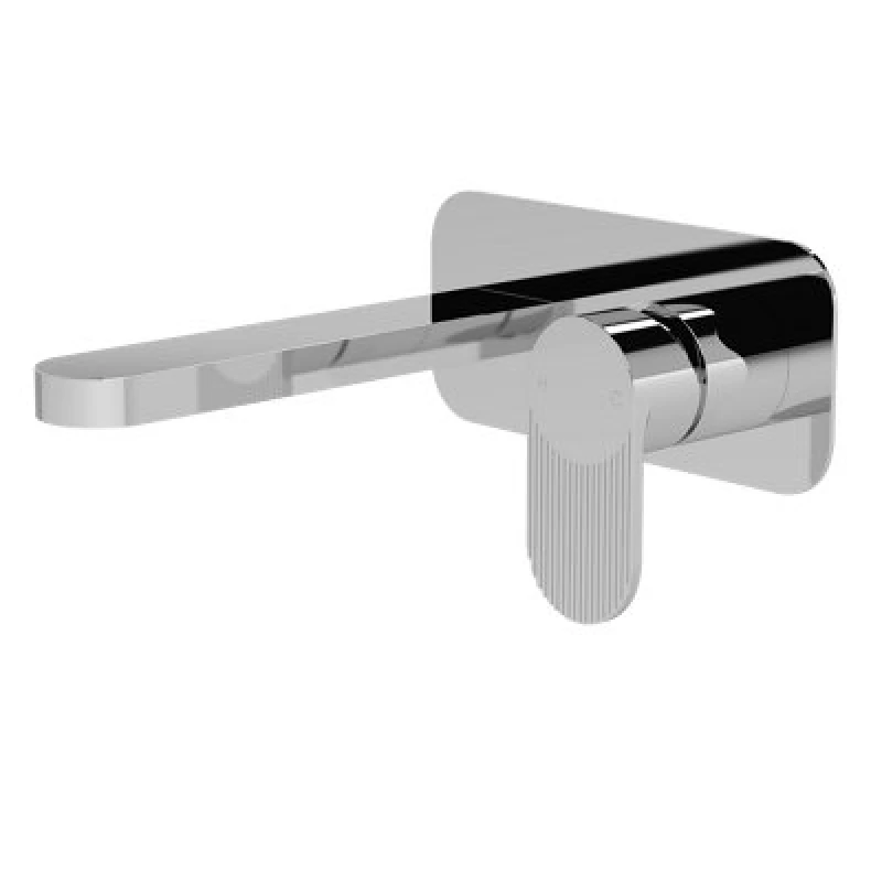 Image of Aquarius Deco 2 Hole Wall Mounted Mono Basin Mixer Tap - Chrome