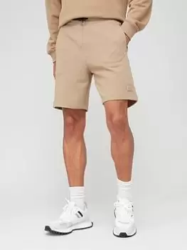 Image of HUGO Diz_c Jersey Short, Brown Size M Men