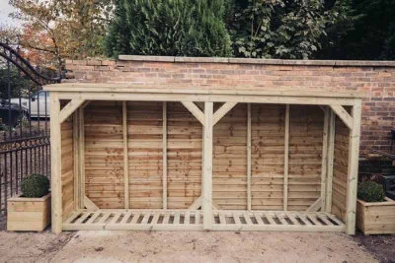 Image of Churnet Valley Garden Furniture Ltd Super Heavy Duty Log Store - Timber - L60 X W360 X H180 Cm - Minimal Assembly Required
