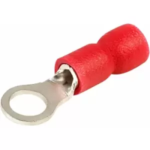 Image of M4 Stud Size Red 25A Ring Connector Pack of 100 - Truconnect